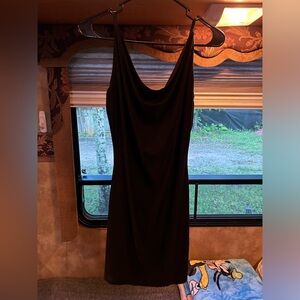 Form fitting black dress